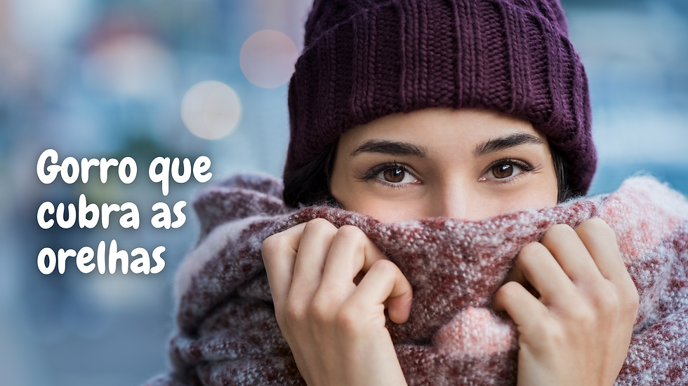 gorro que cubra as orelhas para frio em Santiago, no chile