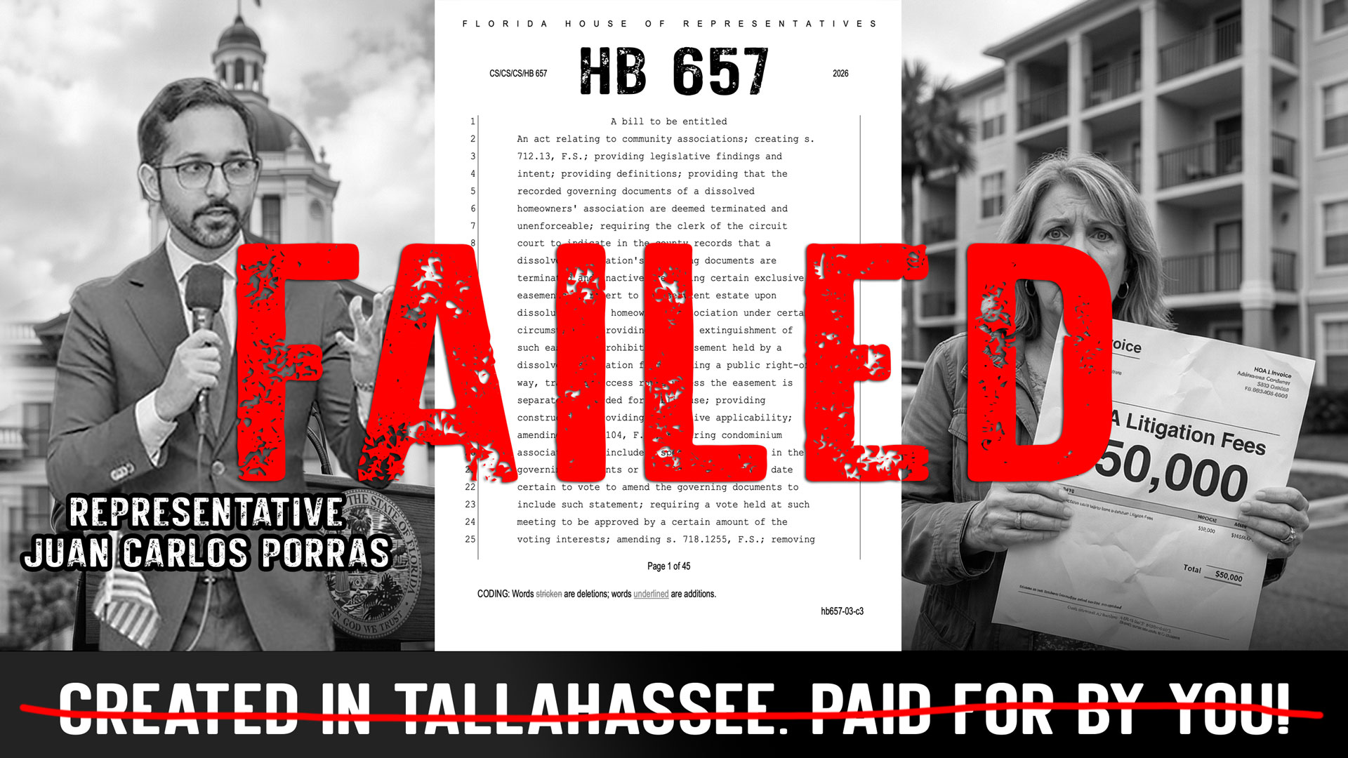 HB 657 FAILS