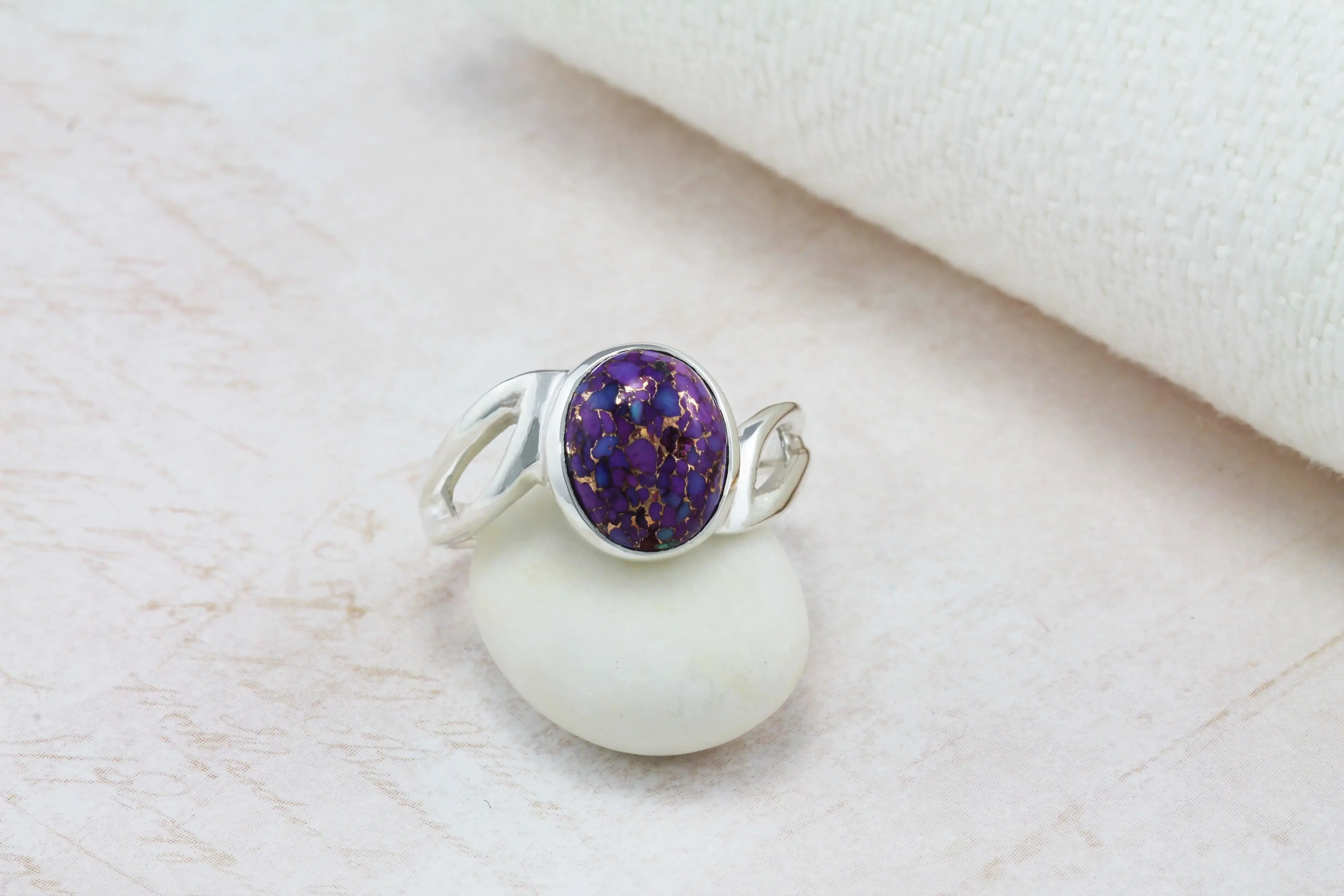 Sterling Silver Mohave Purple Ring - S