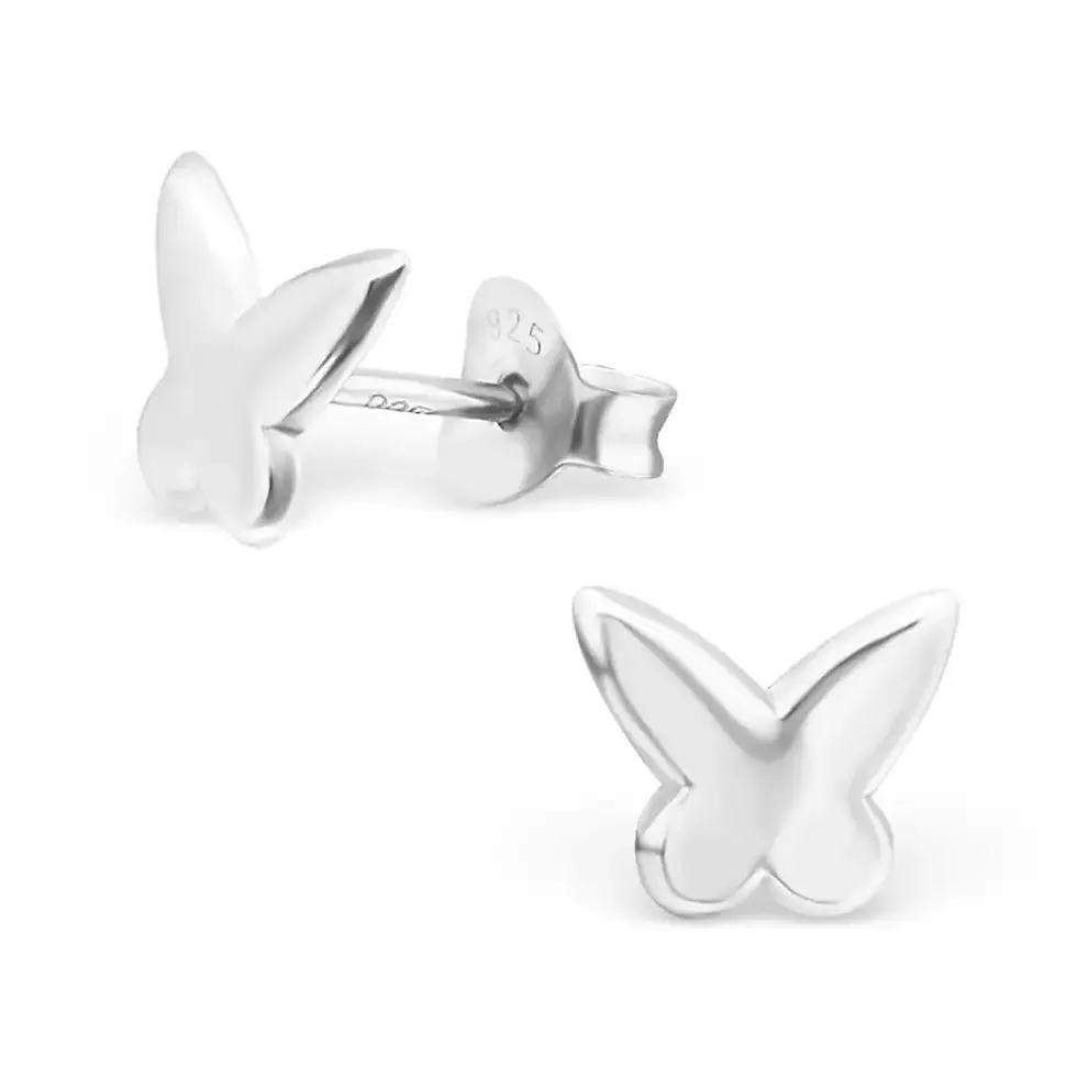 Butterfly Stud Earrings Sterling Silver
