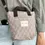 Thumbnail: Beige Geometric Flower Crossbody Bag