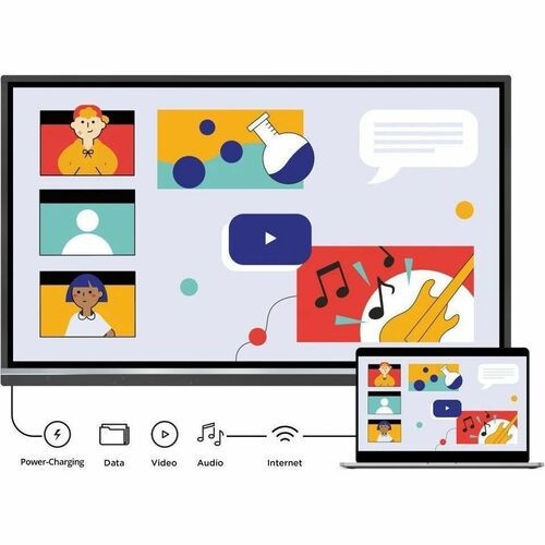 Miniatura: ViewSonic IFP7550-5F-B 1905mm 4K UHD LCD Pantalla de colaboración - Pantalla Tác