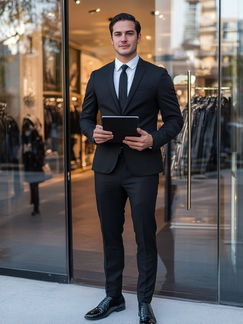 San Francisco doorman standing at venue entrance assisting guest arrivals, professional concierge staff managing access control, luxury event entry support and front-of-house guest services