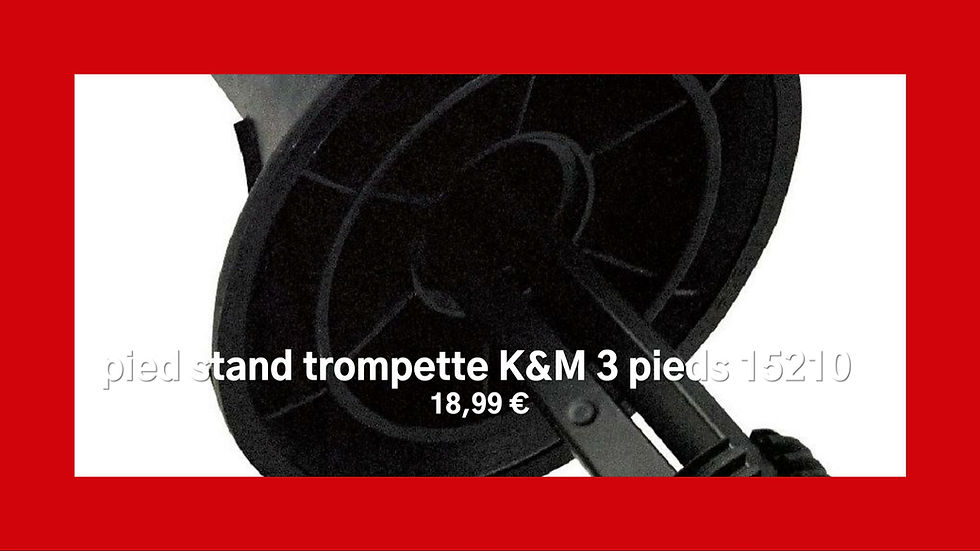 Thumbnail: support pied stand trompette🎬 Liège Belgique K&M 3 pieds vidéo 15210👍