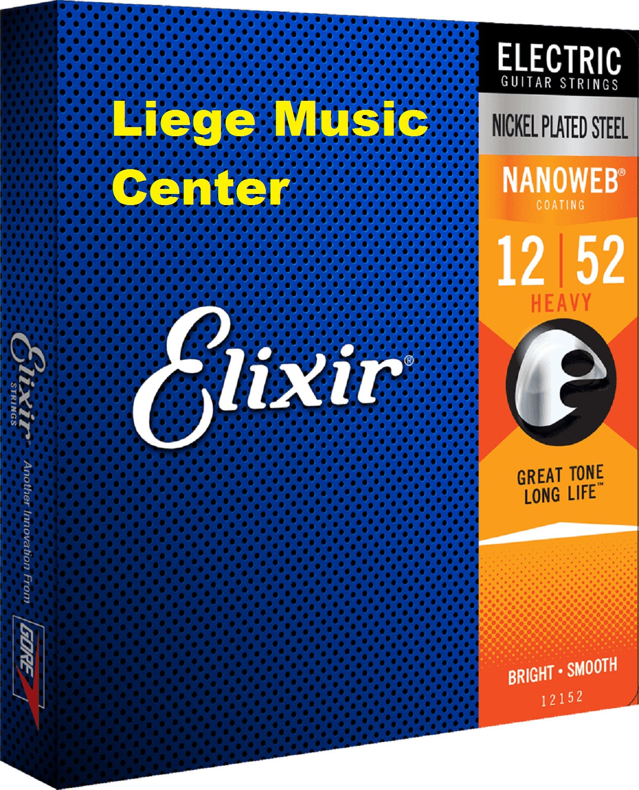 cordes guitare 🎸 électrique Elixir Nanoweb CEL12 devant 12-52