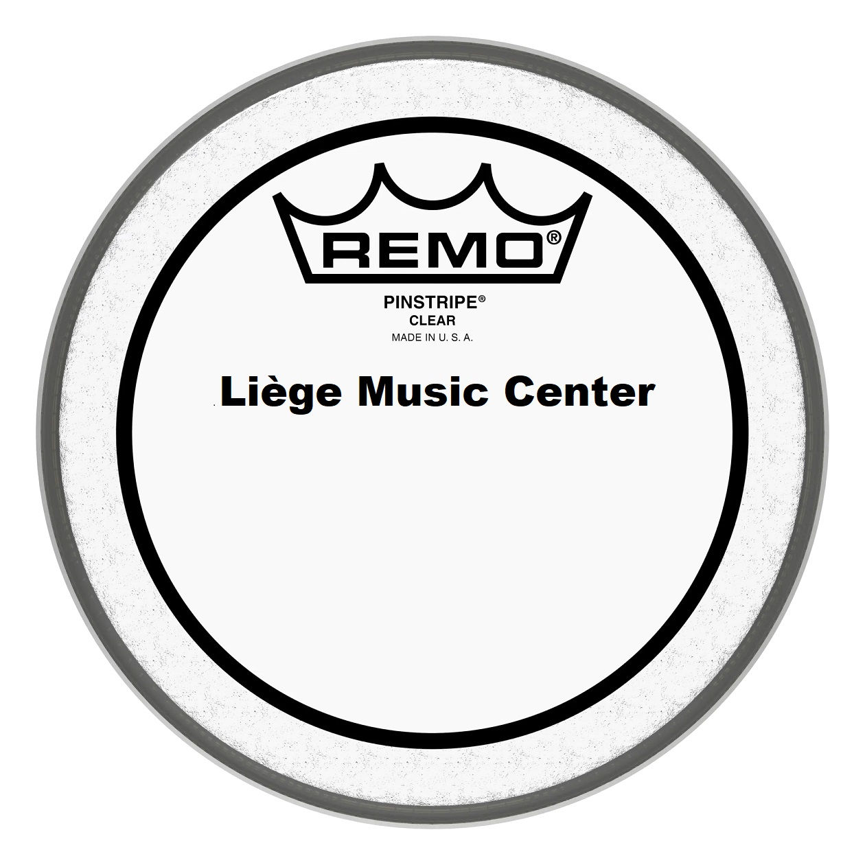 peau tom caisse claire 10" Remo Pinstrike transparente devant PS031000