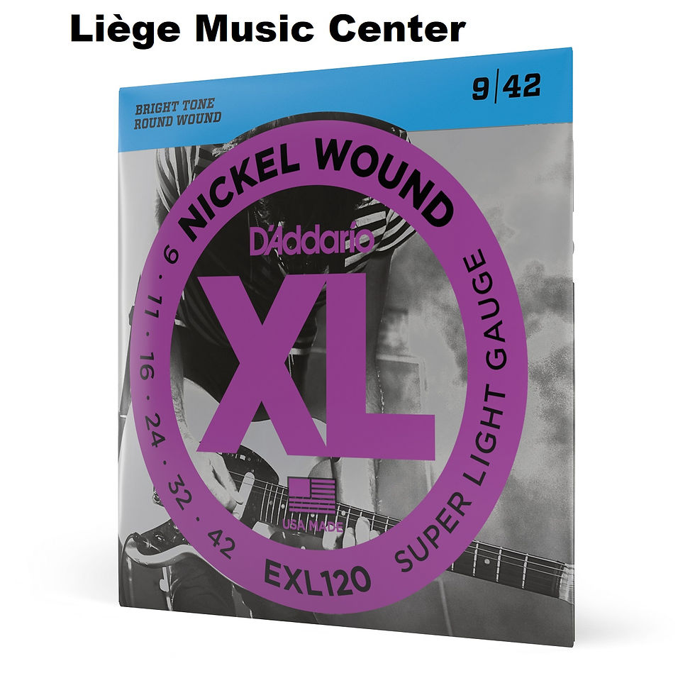 Thumbnail: cordes guitare 🎸 électrique D'Addario Super Light devant EXL120