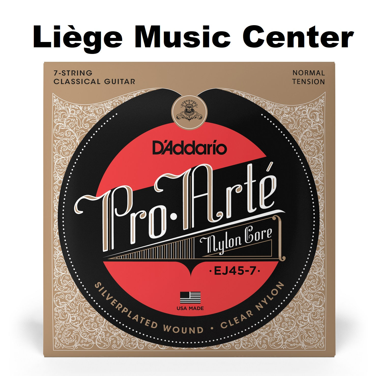 cordes guitare 🎸 classique 7 cordes Pro Arte D'Addario en face EJ457