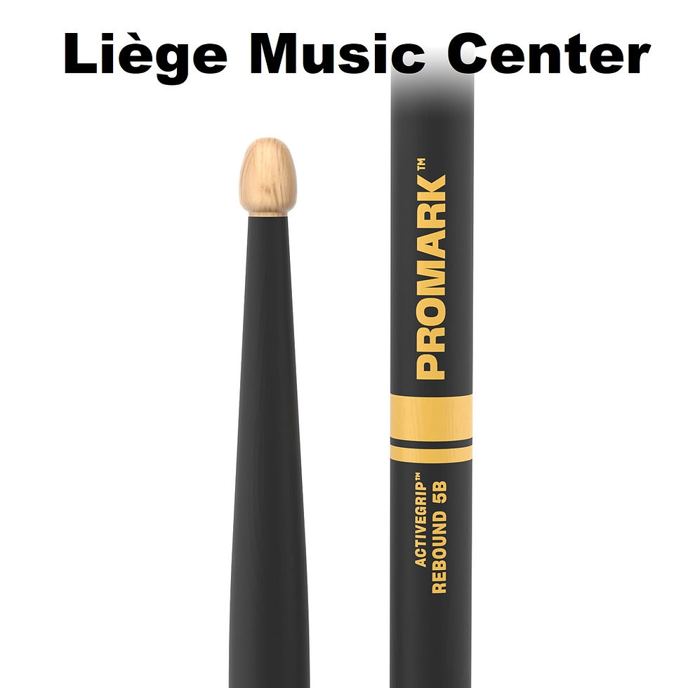 baguettes 5B🥁 Promark✨ noir Rebound Active Grip top R5BAG