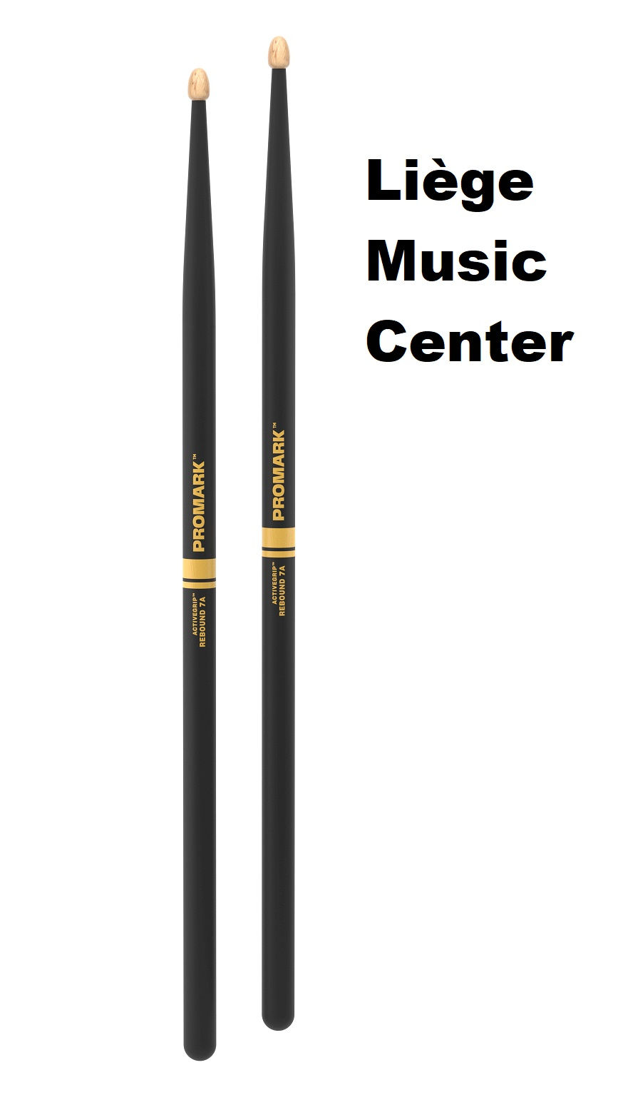 baguettes 7A🥁 Promark noir Rebound Active Grip devant R7AAG