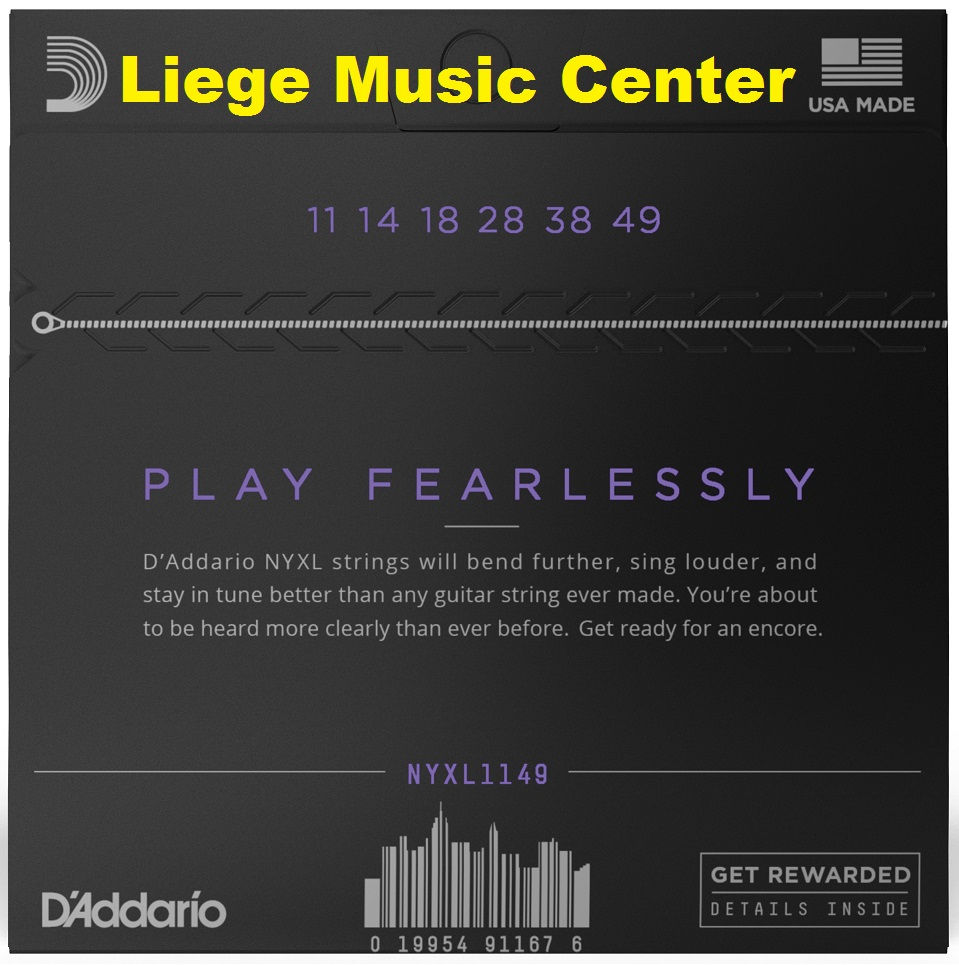 Miniature : cordes guitare électrique D'Addario Liège Music Center derrière heavy  bottom