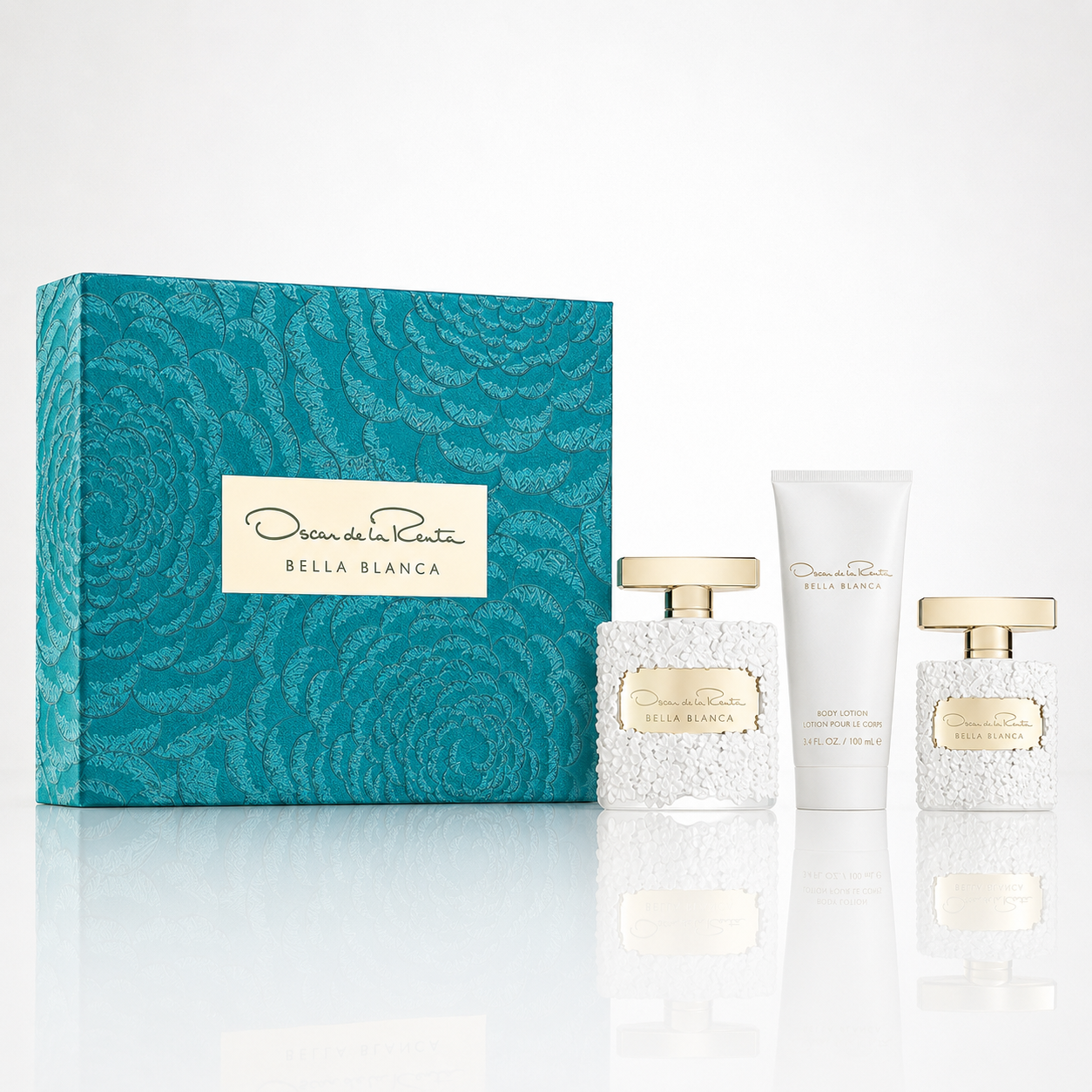OSCAR BELLA BLANCA(W)(H/B)(LI FREE)3PC SET(3.4oz edp sp,3.4oz body lotion,1.0oz