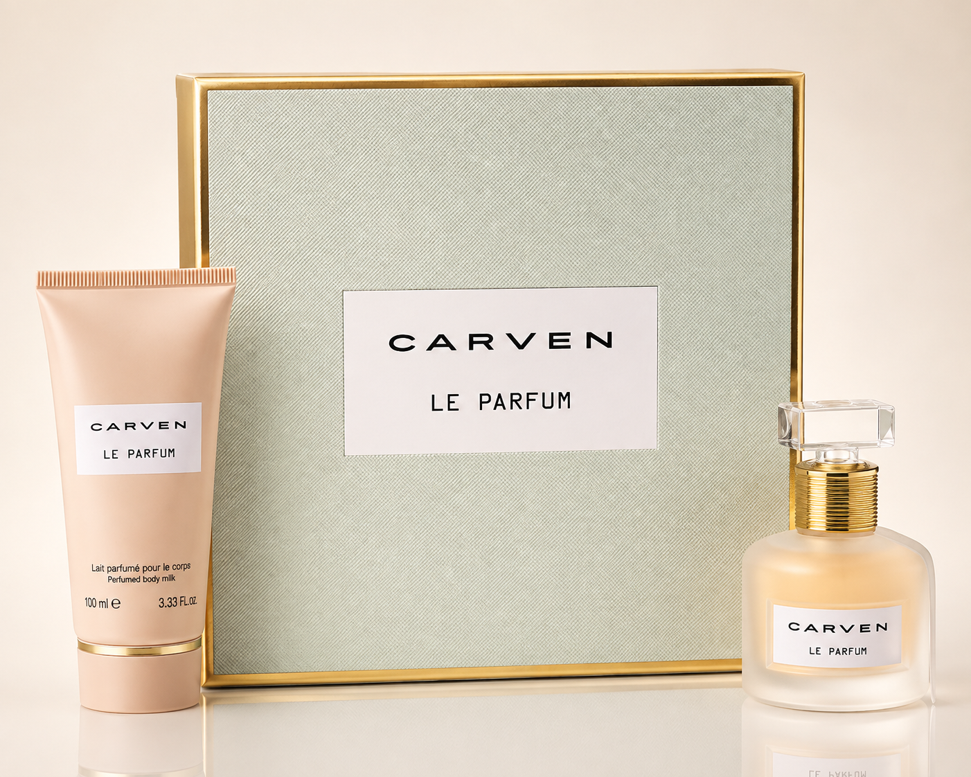 CARVEN LE PARFUM(W)(LI)2PC SET(1.7oz EDP SP,3.3oz Perfumed Body Milk)