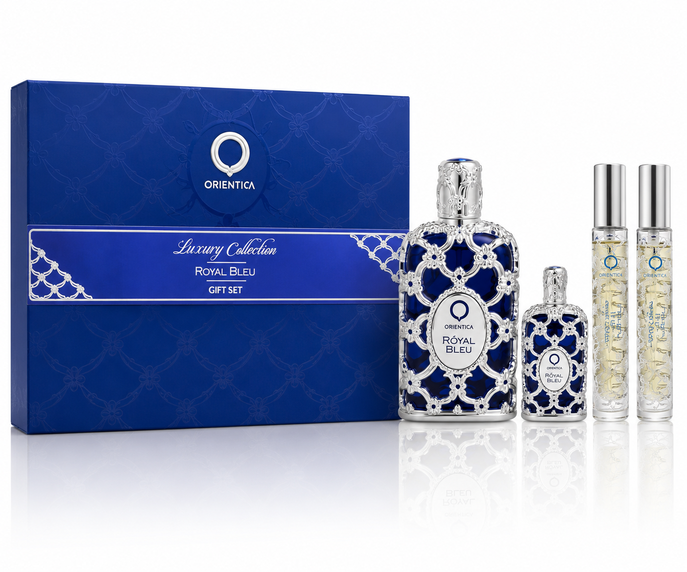 ORIENTICA ROYAL BLEU(U)(H/B)(LI FREE)4PC SET(2.7oz edp sp, 7.5ml edp sp, 2x10ml