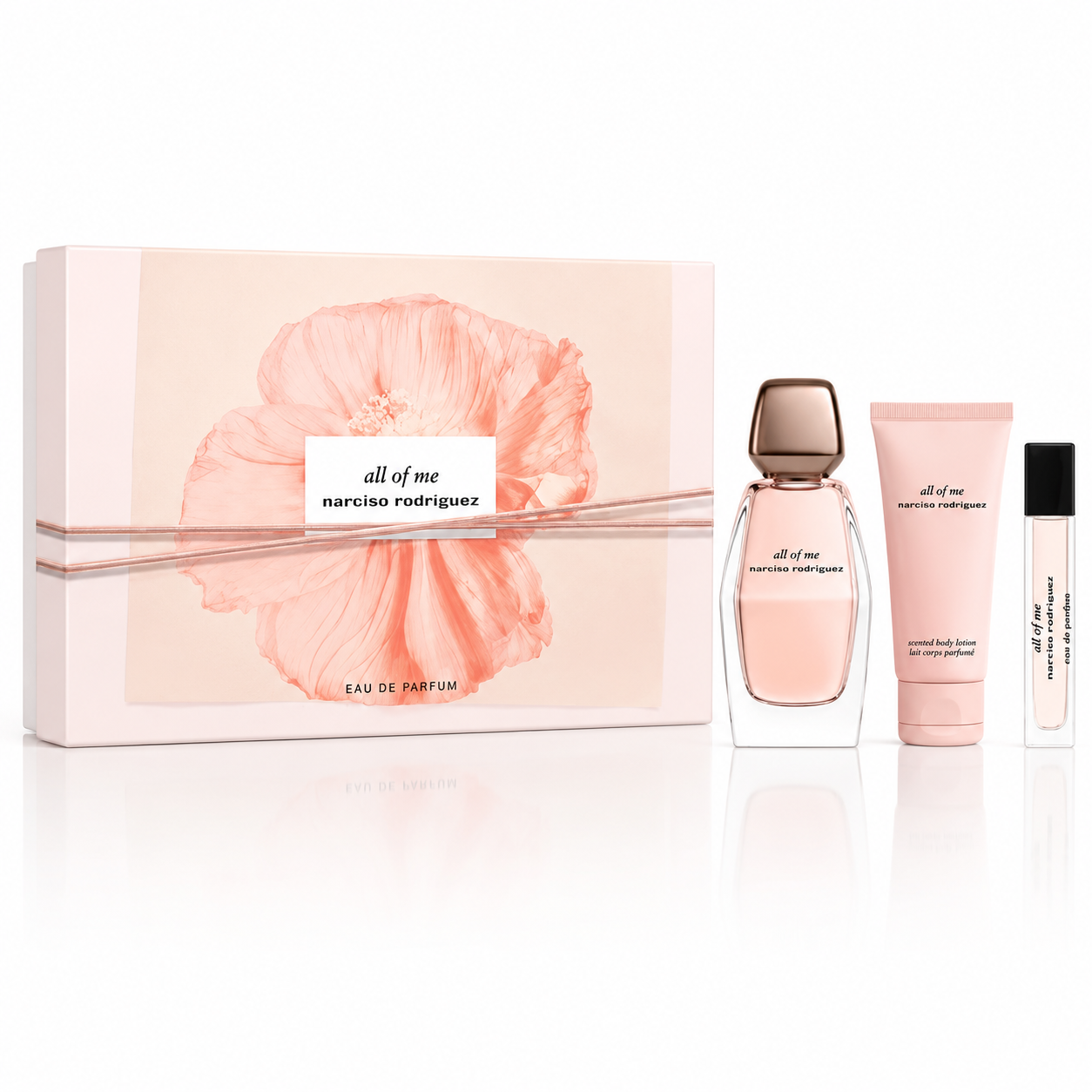 NARCISO RODRIGUEZ ALL OF ME(W)(H/B)3PC SET(3.3oz edp sp,10ml edp sp,1.6oz Body L