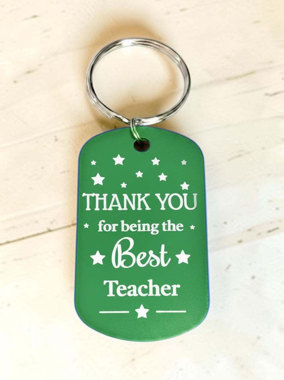 Thumbnail: Engraved Keyring “Thank you for being the best teacher” 