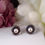 Thumbnail: Silver & Pearl studs with oxidised detail 