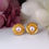 Thumbnail: Silver & Pearl Studs with Yellow Gold detail