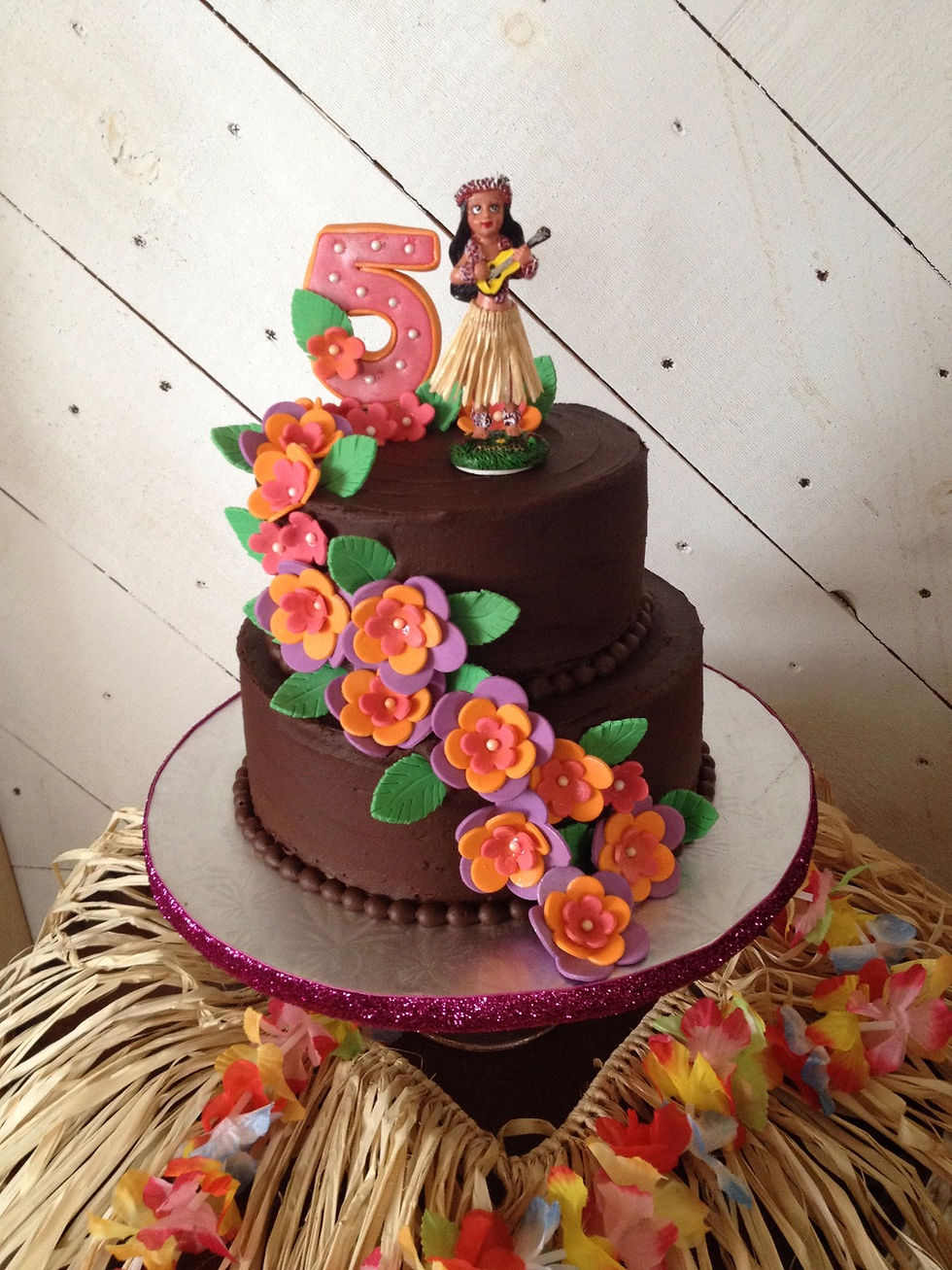 Silvia's luau cake