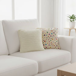 Vanilla with Sprinkles Throw Pillows