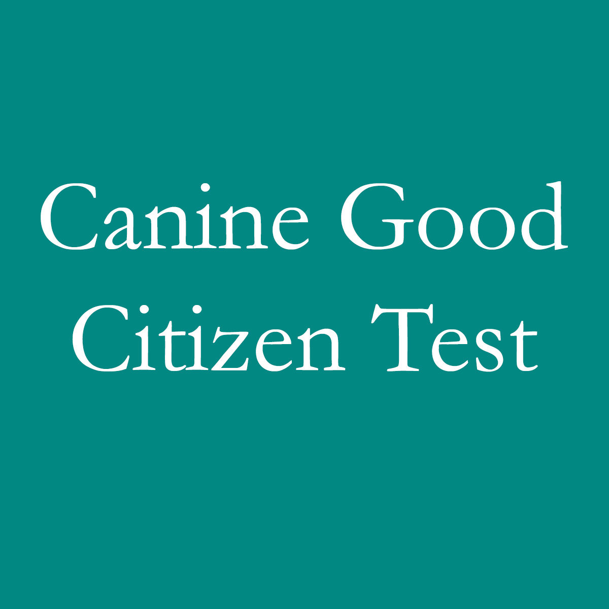 Canine Good Citizen Test