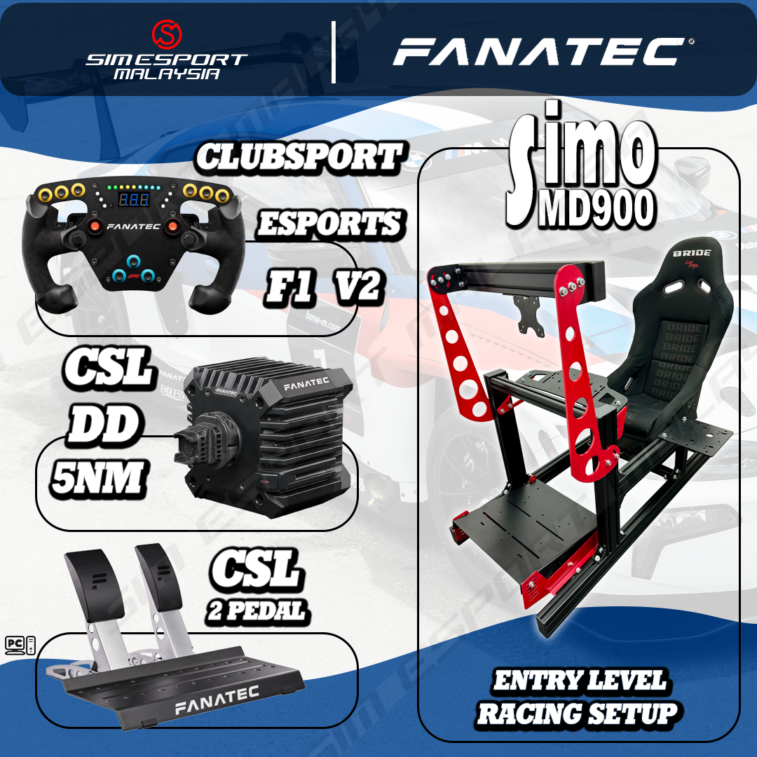 Fanatec CSL DD | ClubSport Esports V2 F1 | CSL 2 Pedals | SIMO MD900