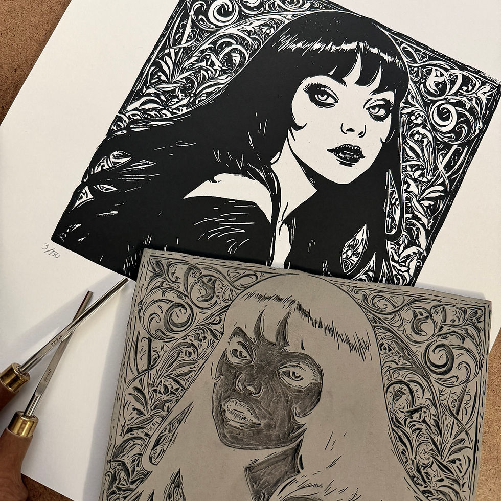 Thumbnail: The Assassin - Limited Edition Linocut Print