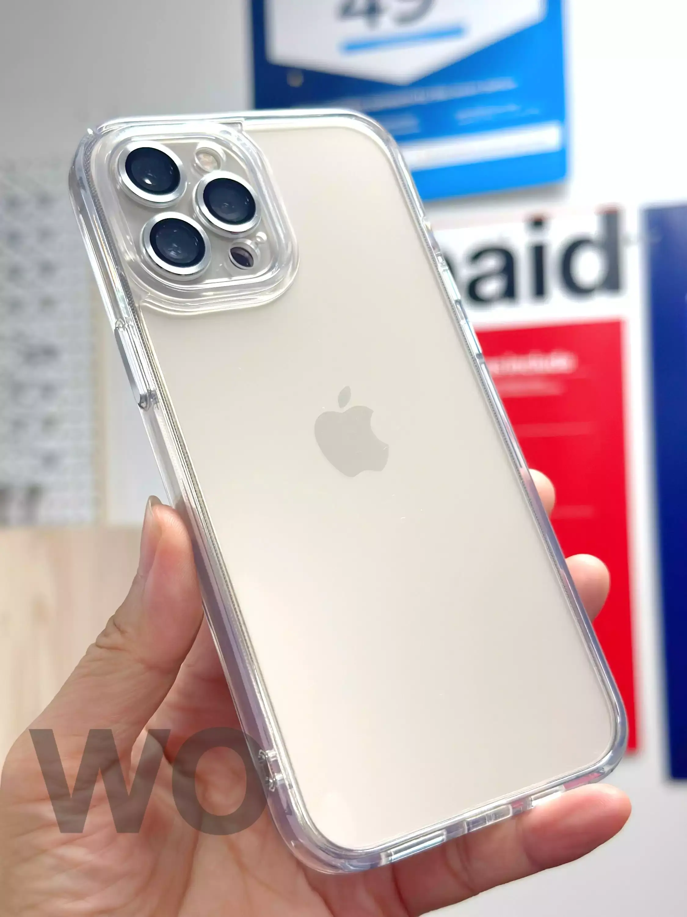 IPhone 12 Pro Max Strong Gel clear Case  with camera lense cover B1064