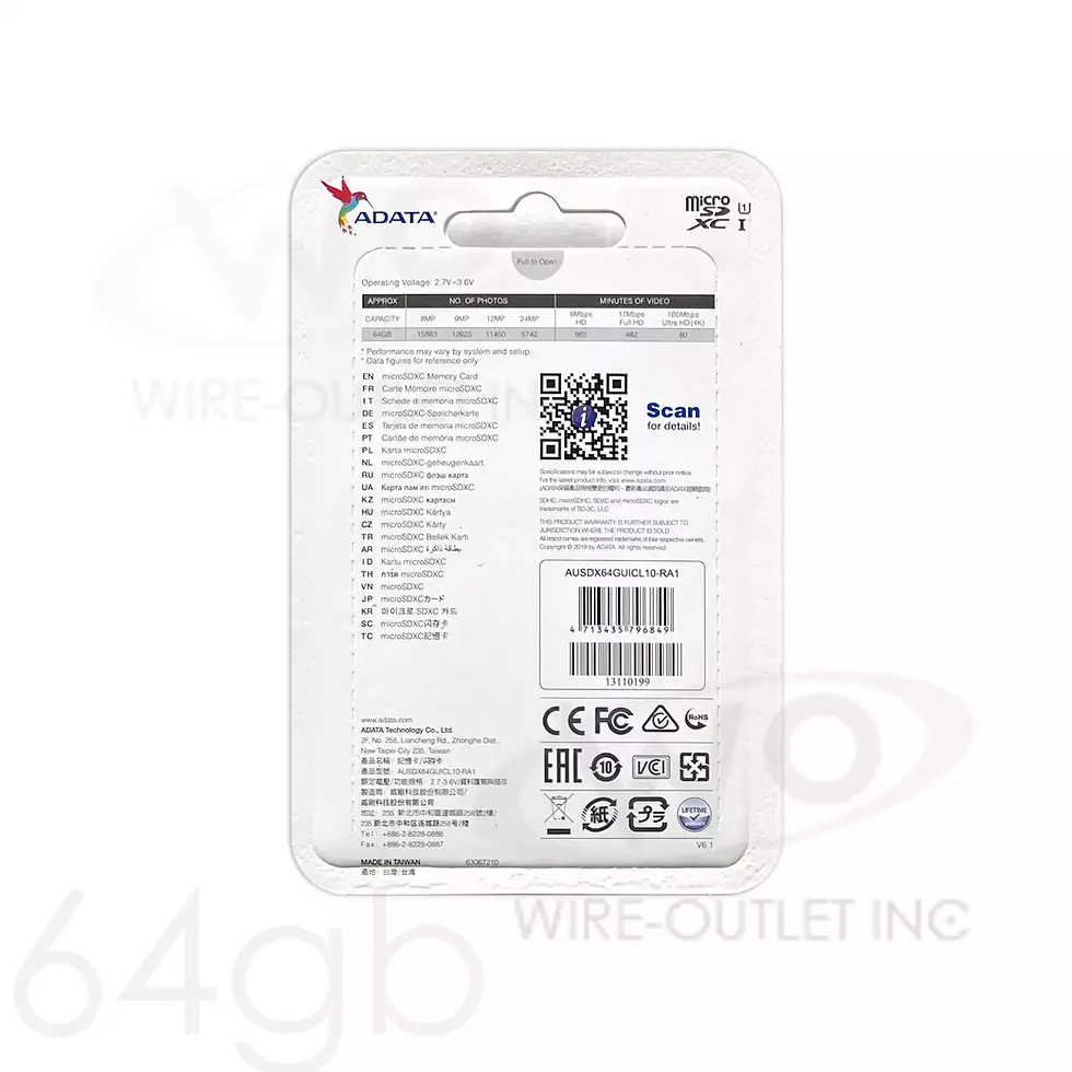 Thumbnail: ADATA MicroSDXC Card Storage With Adapter _B0997