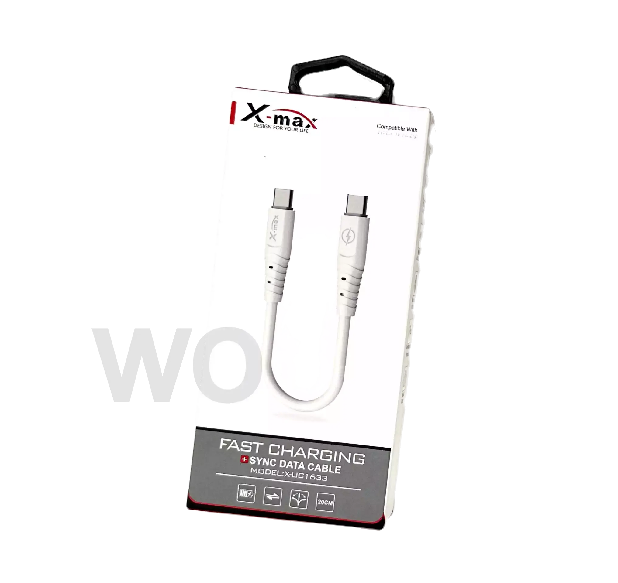 X-Max Data Cable Type C to Type C  Charger 8in_B269_1000