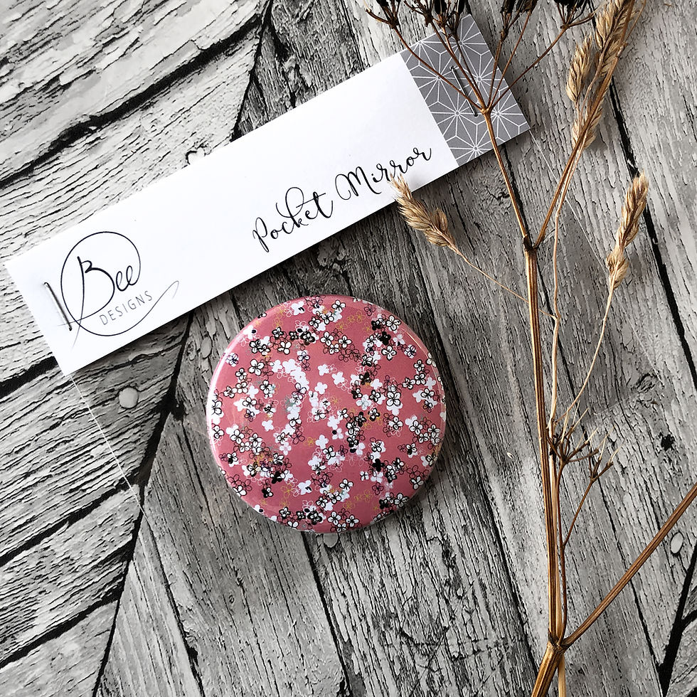 Thumbnail: Pink Flower Pocket Mirror