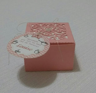 0011 Caixa para Lembrancinha Arabesco  Coração Strass Casamento Debutante Maternidade Chá 