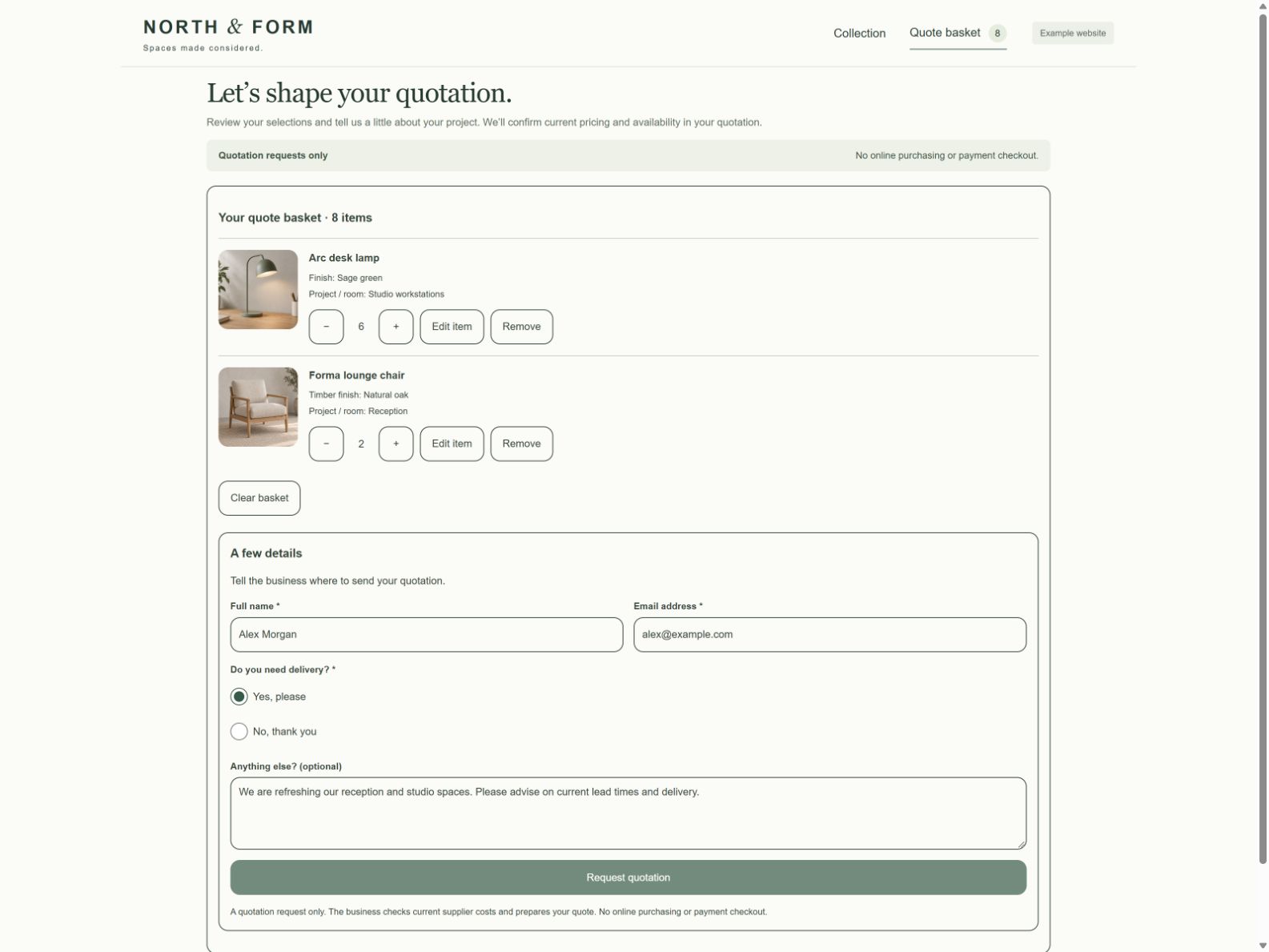 Quote Basket screenshot 3