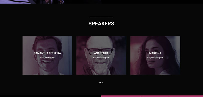 Speakers section