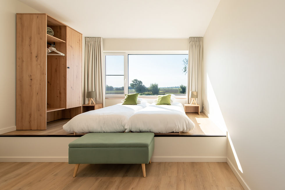 Slaapkamer vakantiewoning Polder - Fluithoekhoeve