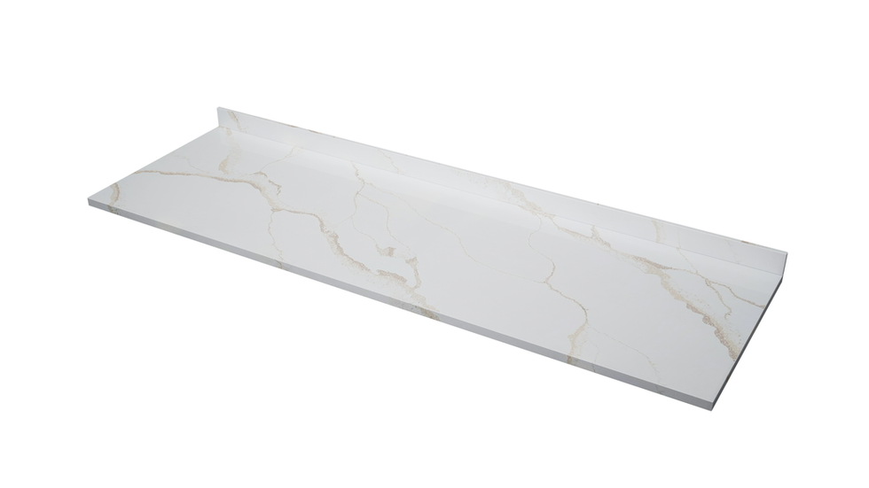 Strasbough Gold Calacatta Quartz kitchen countertop