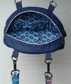 584 Halbrunde Tasche, Innentasche mit Gummizug