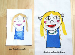 0771 Zeichnung und Gesticktes von Enkelin 12.11.2025
