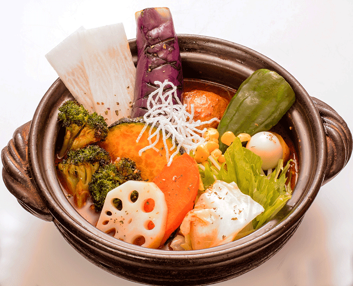 野菜が沢山入ったスープカレー