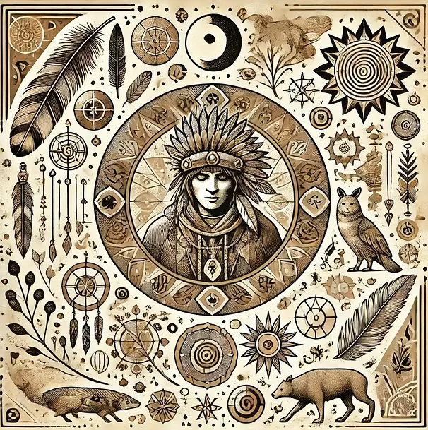 DALL·E 2025-01-04 20.54.28 - A detailed and realistic pictogram inspired by herbalist illu