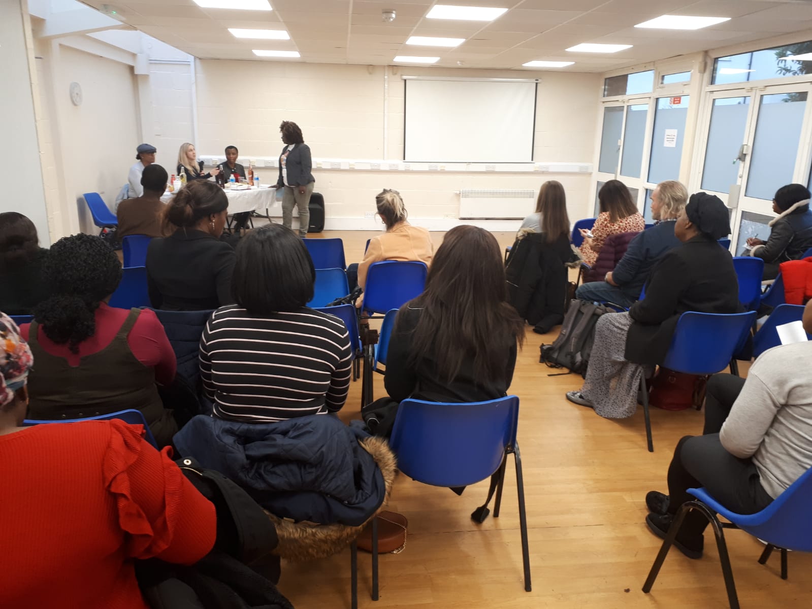 A community forum session