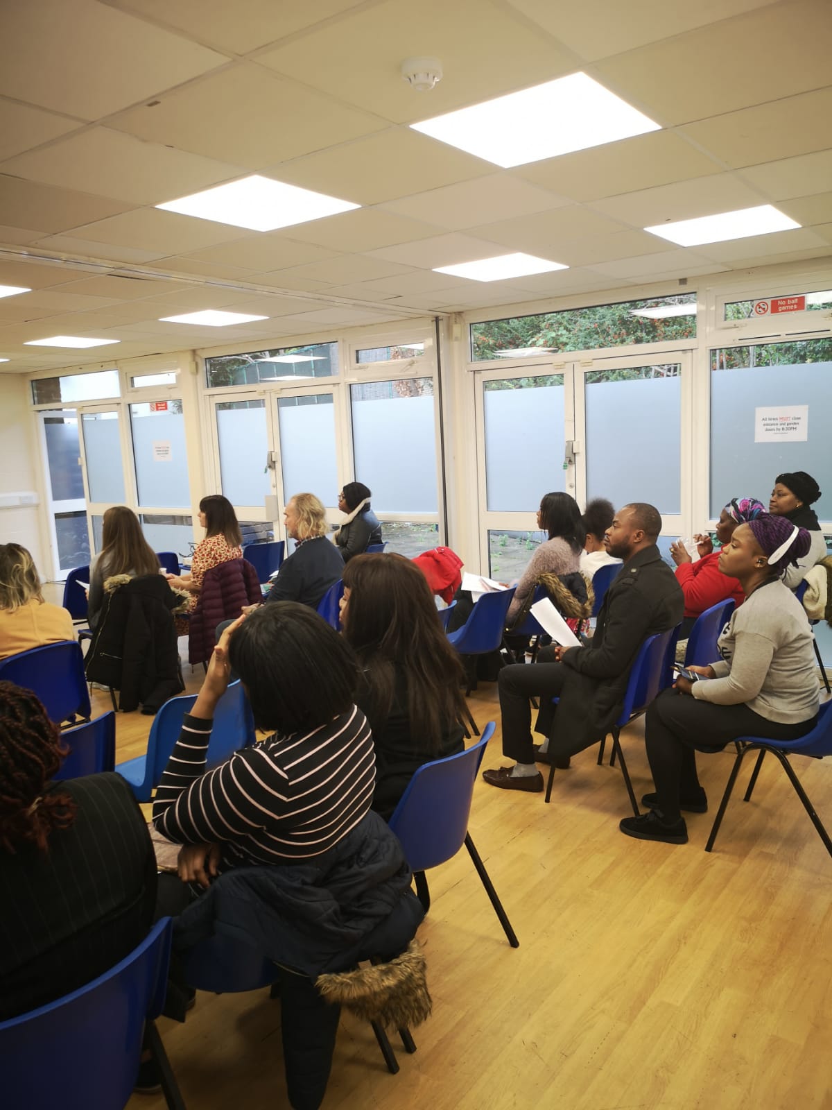 Parents and community members attending an NPAYOF forum meeting