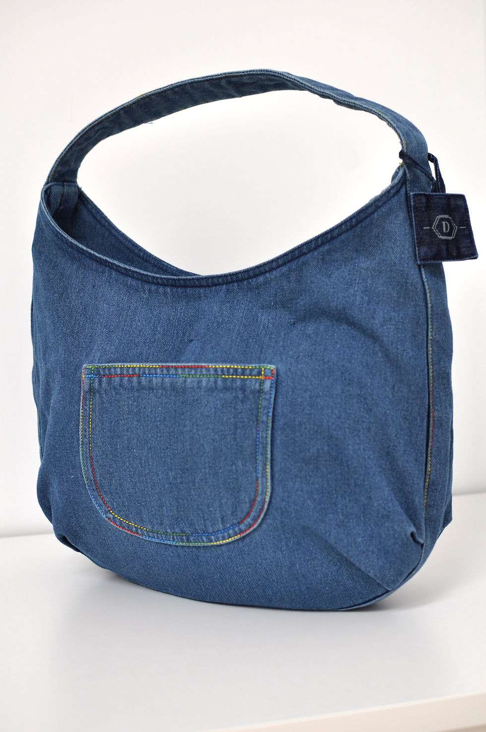 Maža medžiaginė rankinė, Džinsinė hobo stiliaus rankinė, Stilingas rankinukas