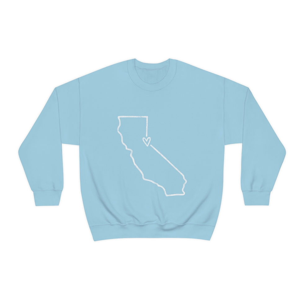 Thumbnail: Heart of Truckee Adult Unisex Crewneck Sweatshirt with White Logo