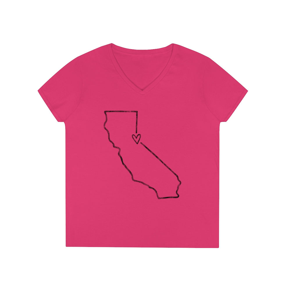 Thumbnail: Women's Heart of Truckee Short Sleeve V-Neck Tee with Black Logo