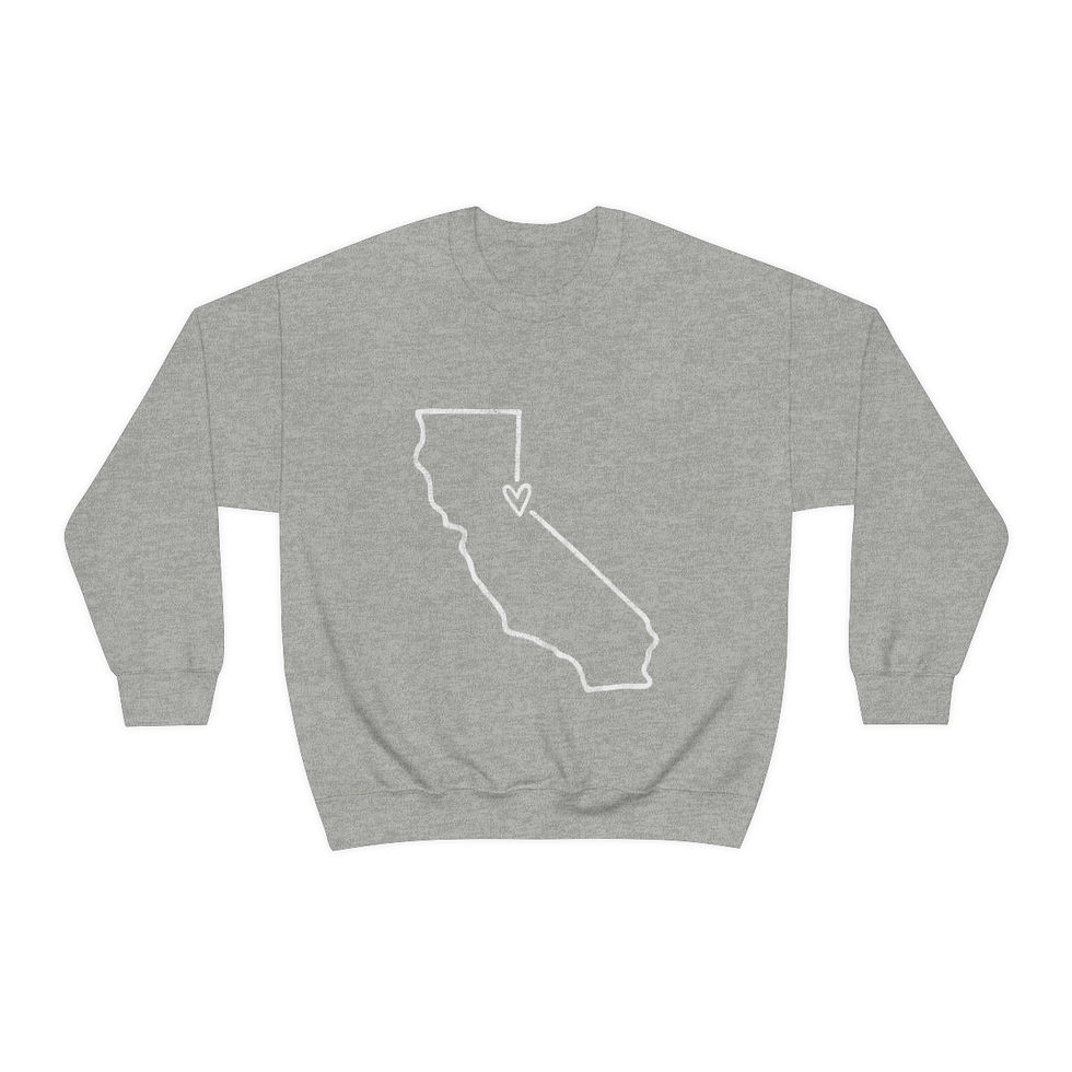 Thumbnail: Heart of Truckee Adult Unisex Crewneck Sweatshirt with White Logo