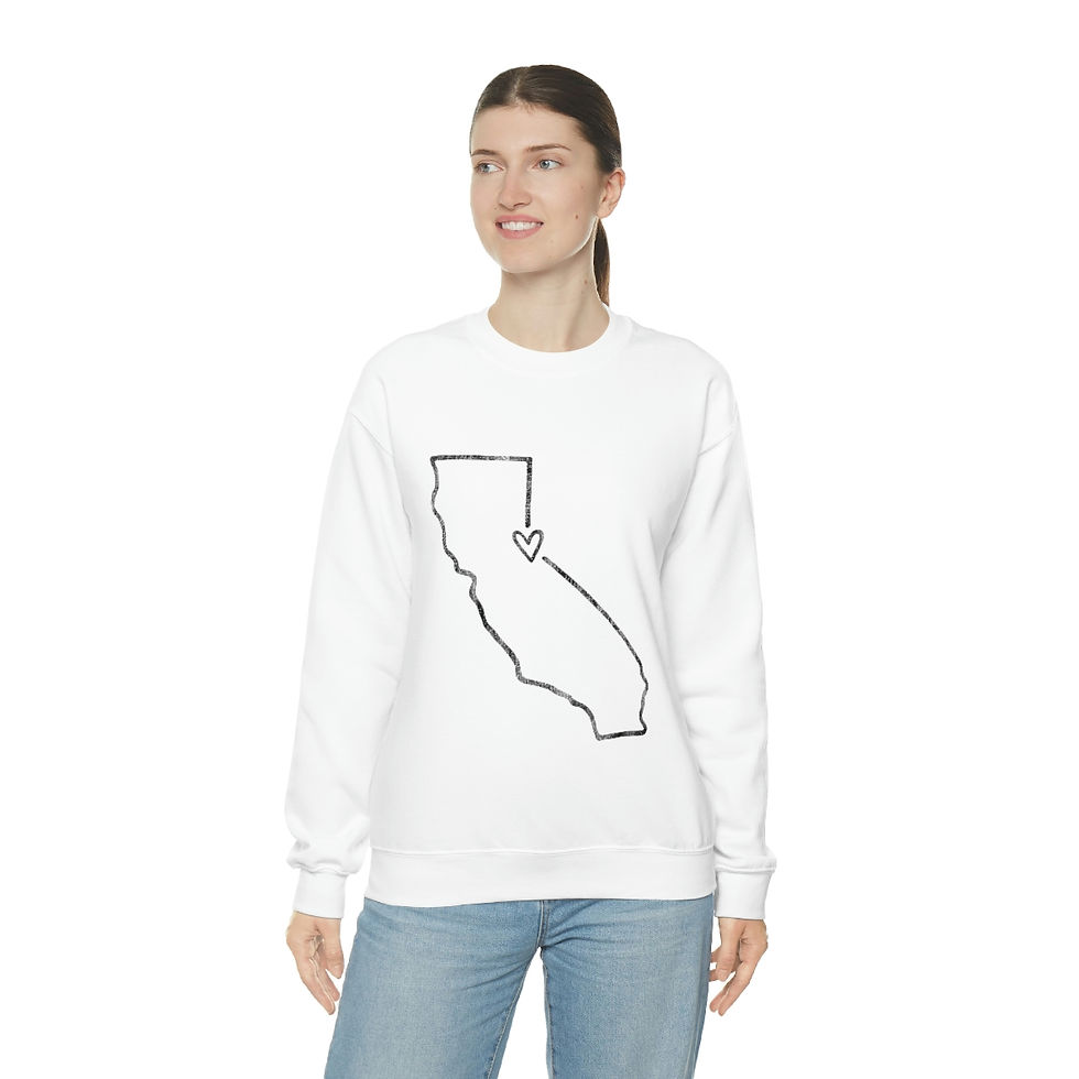 Thumbnail: Heart of Truckee Adult Unisex Crewneck Sweatshirt with Black Logo