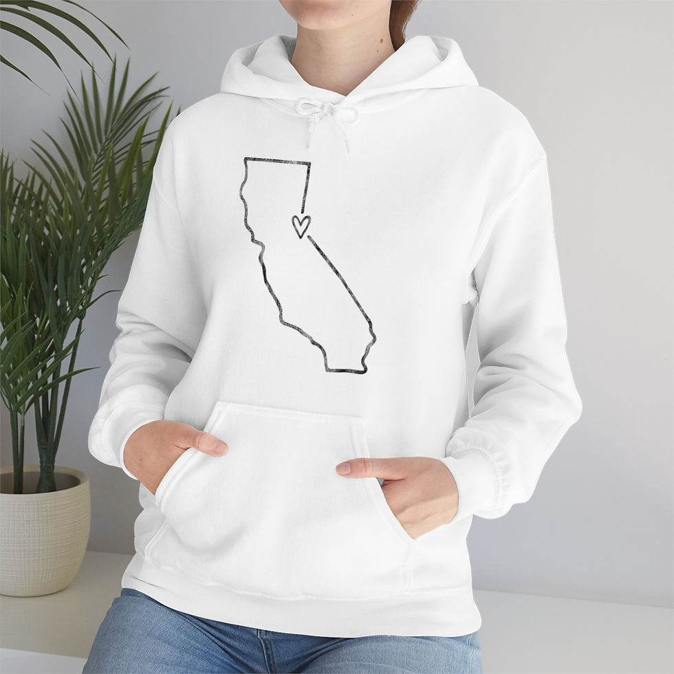Thumbnail: Heart of Truckee Adult Unisex Hooded Sweatshirt with Black Logo