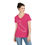 Thumbnail: Women's Heart of Truckee Short Sleeve V-Neck Tee with White Logo
