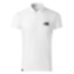 Vorderansicht vom Poloshirt. Austrian Air Force Logo auf der Brust und Weblabel am Bund.